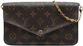 Louis Vuitton Pre-owned Clutches, female, Brown, Size: ONE SIZE Pre-owned Pochette Felicie Crossbody Bag