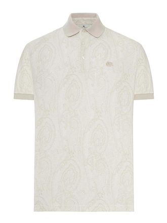 Etro Cotton Polo Shirt With Arnica Pattern