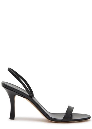 The Row The Row Ella 85 Leather Slingback Sandals - Black - 40 (IT40/ UK7)