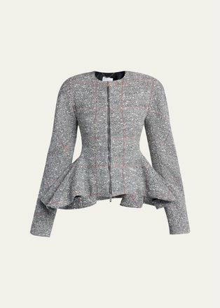 Stella McCartney Speckled Wool-Blend Tweed Jacket