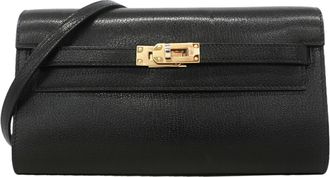 Herm&egrave;s Black Chain/Shoulder Wallet (Pre-Owned)