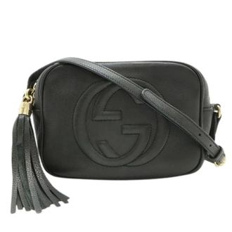 Gucci Pre-owned Cross Body Bags, female, Black, Size: ONE SIZE Pre-owned Vintage Pochette Shoulder Bag