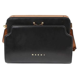 Marni Pre-owned Cross Body Bags, female, Black, Size: ONE SIZE Pre-owned Reverse Trunk Mini Shoulder Crossbody Bag