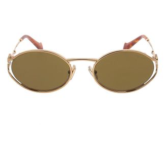 Miu Miu 54mm Ovaalvormige Zonnebril - unisex - Accessoires - Geel - Maat: ONE Size