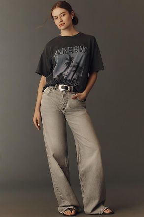 Anine Bing Hugh High-Rise Wide-Leg Jeans