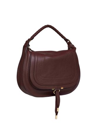 Chlo&eacute; Womens Shoulder Bag Marcie Bordeaux Calf Leather