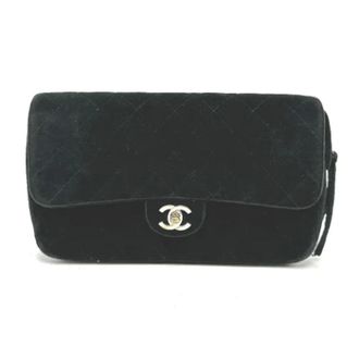 Chanel Pre-owned Leather chanel-bags - Dames - Pre-owned - Zwart - Maat: ONE Size Leer