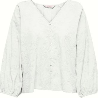 Only Blouse met lange mouwen en geborduurde kraag
