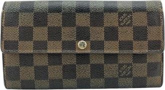 Louis Vuitton Pre-owned Wallets, female, Brown, Size: ONE SIZE Pre-owned Leather Wallet