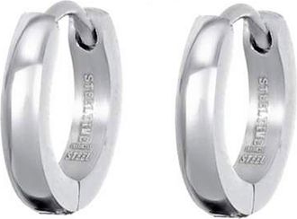 Brook & York Mens Stainless Steel Hoop Earrings in Silver at Nordstrom