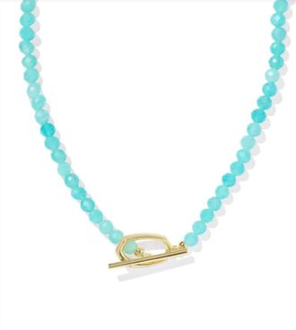Kendra Scott Womens Sylvia Strand Necklace In Silver Light Blue Opalite Crystal