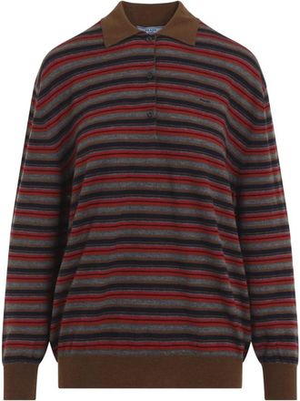 Prada Truien & Vesten, Dames, Veelkleurig, S, Kasjmier, Cashmere Polo