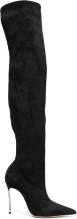 Casadei Blade Laars met Hak - Dames - Over de knie laarzen - Zwart - 36 EU - Leer - Schoenen