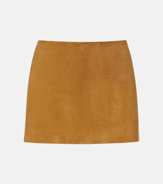 Khaite Jett suede miniskirt