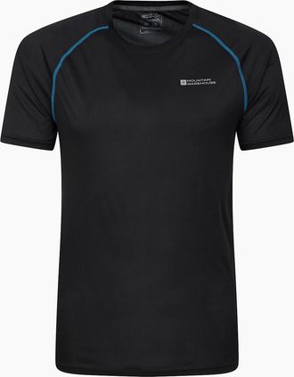 Mountain Warehouse Mens Mountain Warehouse Mens Aero II Short-Sleeved T-Shirt - Black - Size: 38