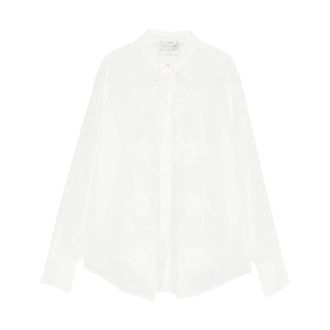 Forte_Forte Dames, Blouses & Shirts, Wit, Maat: XS Katoen