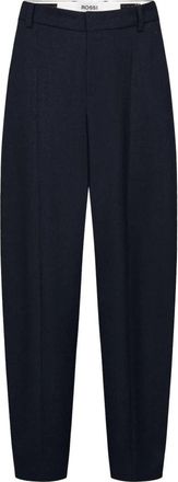 Rossi Broek met O-vormige silhouet - Dames - Broeken - Blauw - M - Wol - Broeken