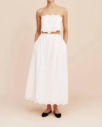 Poss&eacute; Antoinette Midi Skirt In Vintage White