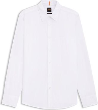 BOSS Regular-fit shirt in cotton poplin