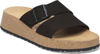 Birkenstock Womens Almina Nubuck Leather Sandals In Black