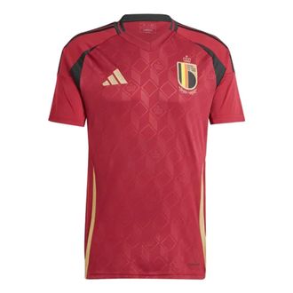 adidas Belgium 24 Home Soccer Jersey Asia Sizing Burgundy IQ0769