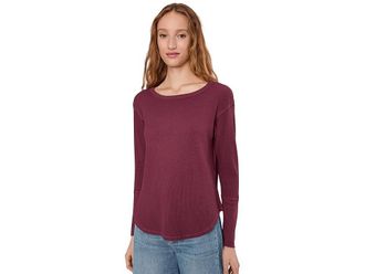 Mod-o-doc Long Sleeve Dropped Armhole Oversized Top Womens Clothing Zinfandel : LG (US 12-14), Cotton/Modal/Spandex