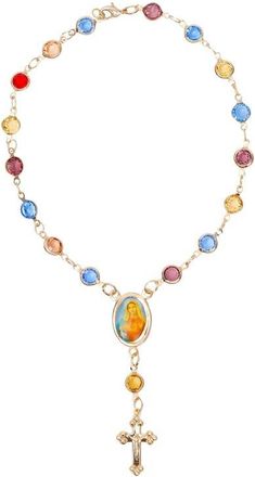 The M Jewelers NY The Blue Stone Rosary Anklet in Gold/multi at Nordstrom