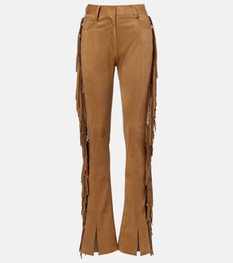 Norma Kamali Fringed slim pants
