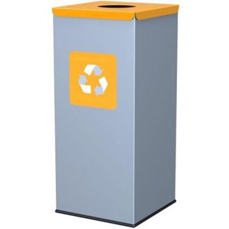 OEM Contenedor Met&aacute;lico Para Residuos 30x30x70cm 60l Pl&aacute;stico - Tapa Amarilla