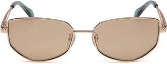 Just Cavalli Sjc 200 Zonnebril - Dames - Zonnebrillen - Geel - 58 MM - Accessoires