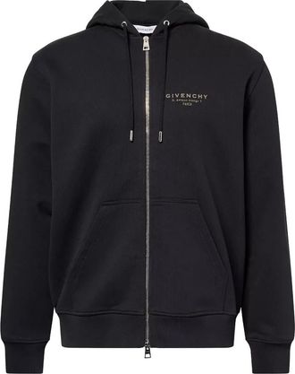 Givenchy Zip-throughs, male, Black, XL, Logoed Hoodie
