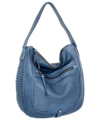 Nino Bossi Elina Hand-Dyed Vintage Leather Hobo Bag