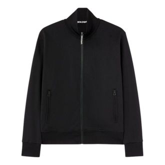 Palm Angels Back Curved Logo Track Jacket Black PMBD089S25FAB0011003