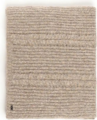 Fay Alpaca Blend Gebreide Sjaal - Dames - Wintersjaals - Beige - 2XS - Katoen - Accessoires