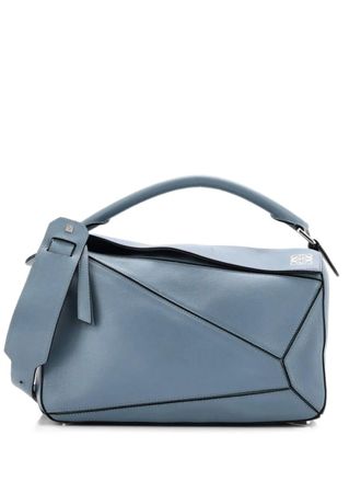 Loewe Puzzle Bag Leather Medium shoulder bag - Blue