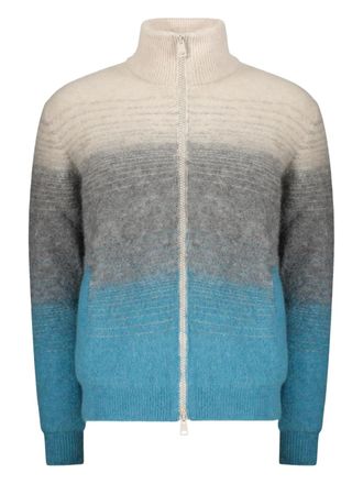 Herno high-neck cardigan - men - Polyamide/Alpaca Wool/Elastane - 50 - Blue