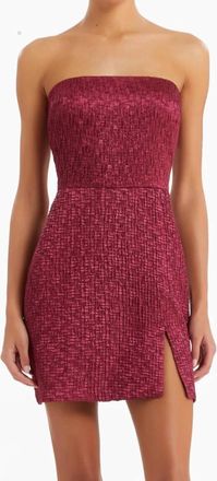 Amanda Uprichard Arely Mini Dress In Burgundy