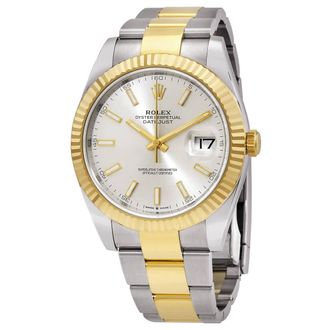Rolex Datejust 41 Silver Dial Steel and 18K Yellow Gold Oyster Mens Watch 12633SSO