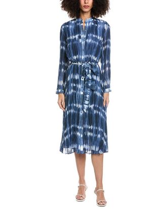 Bella Dahl Long Sleeve Pleated Maxi Shirt Dress