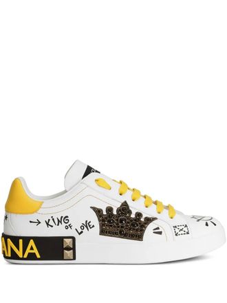Dolce & Gabbana Sneakers met studs - Wit