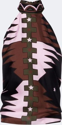 Pucci Top Valdimontone in twill di seta