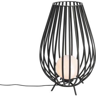 QAZQA Design Floor Lamp Black with Opal 70 cm - Angela