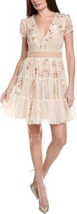 Adrianna Papell Cap Sleeve Pearly Sequin Cocktail Dress