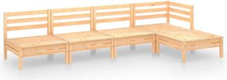 vidaXL Juego De Muebles De Jard&iacute;n 5 Piezas Madera Maciza Pino Vidaxl