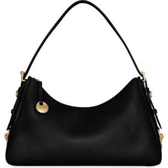 Rebecca Minkoff Large Mia Leather Shoulder Bag in Black/Black at Nordstrom
