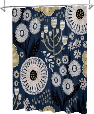 OEM Cortina De Ducha, Cortina De Ducha Antimoho, Antibacteriana, Poli&eacute;ster Lavable, Impermeable, Apta Para Ba&ntilde;o Y Ba&ntilde;era, 180 X 200 Cm, Azul
