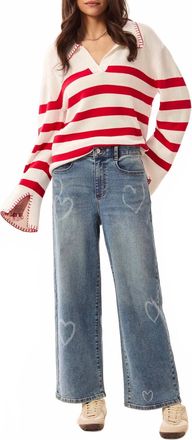 Tribal Sophia Curvy Super Straight Ankle Jeans In Blueheart