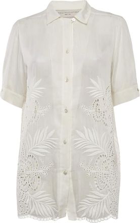 Stella McCartney Blusa con ricamo - Bianco