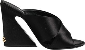 Dolce & Gabbana Dames, Schoenen, Zwart, Maat: 35 EU Satijn
