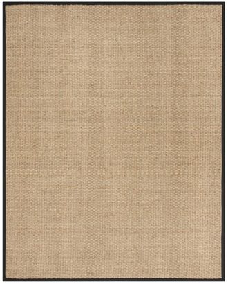 Safavieh Alfombra fibra natural de pastos marinos beige/negro, 244 x 305 cm